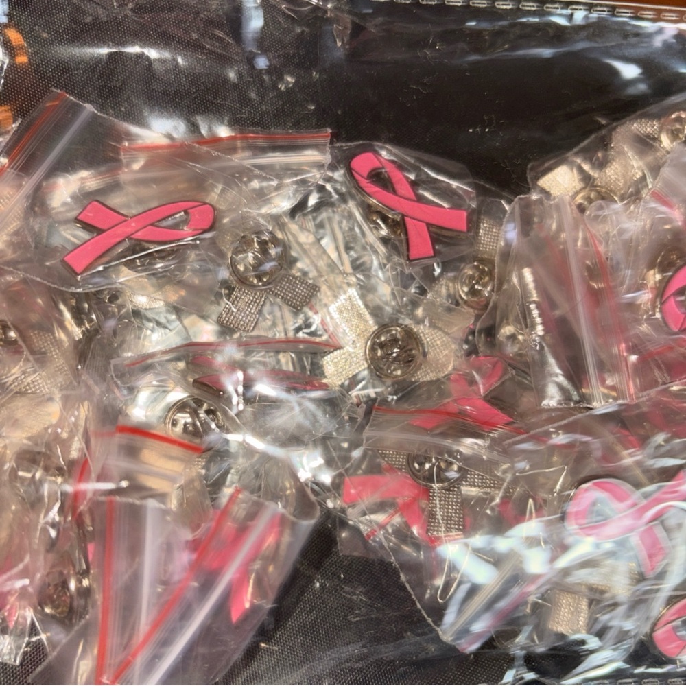 Pink Ribbon Silver Pins bundle  of  cancer pins new